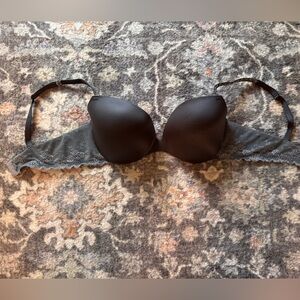 Aerie Jacklyn Charcoal Lace Push Up Bra